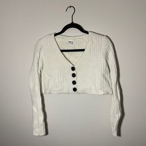 White Urban Outfitters Cropped Cardigan